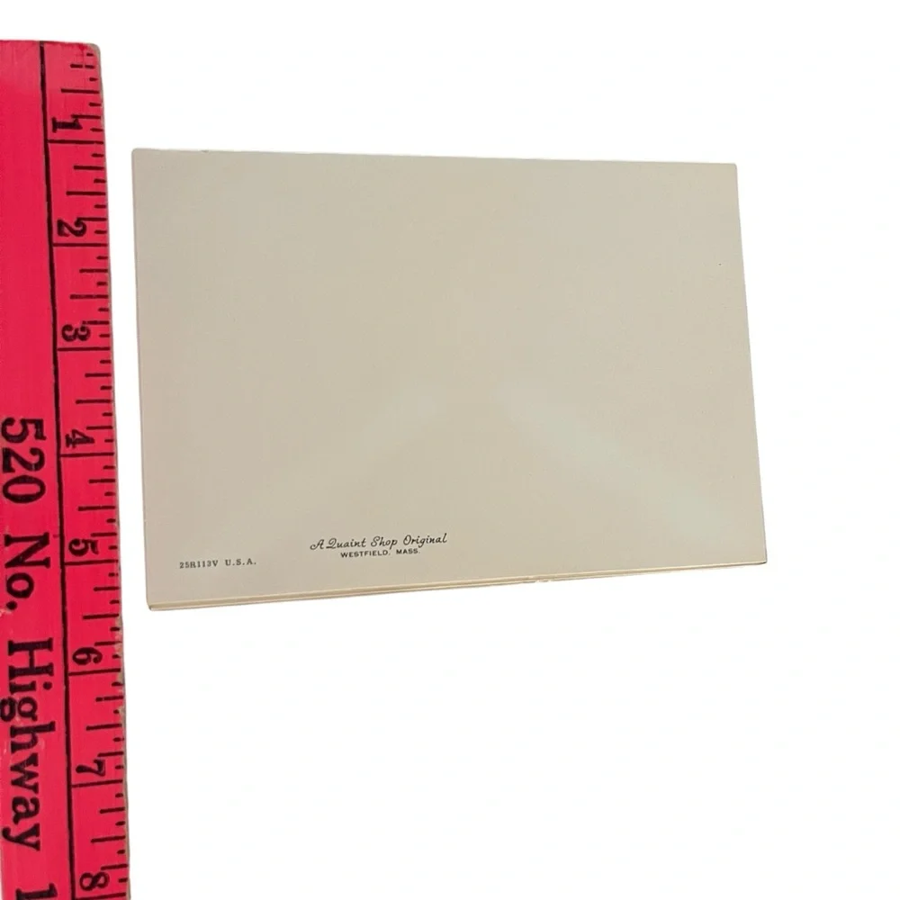 Unused Vintage Greeting Card Thinking of You Just Because Embossed Floral